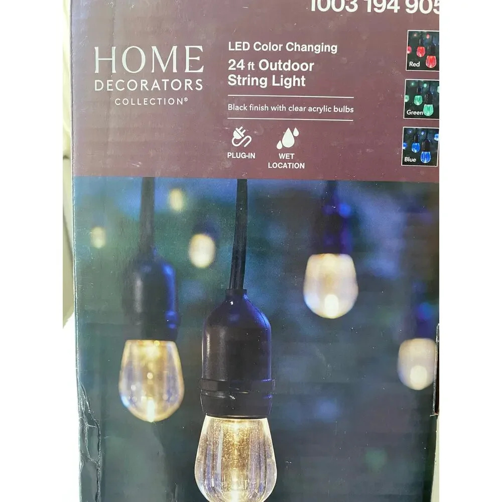Home Decorators Collection 24 ft. Color Changing LED String Light set.New - Picture 2 of 9